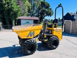 MECALAC TA1HT 1 TON HIGH TIP DUMPER *YEAR 2018, 1362 HOURS* C/W ROLE BAR *VIDEO*