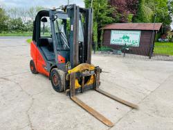 LINDE H35D DIESEL FORKLIFT * CONTAINER SPEC , YEAR 2017 * C/W HYDRAULIC TURN TABLE 