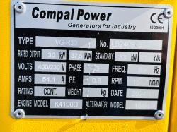 UNUSED 2024 COMPAL POWER VG-R30 41KVA GENERATORS *ONLY 2 REMAINING*VIDEO*