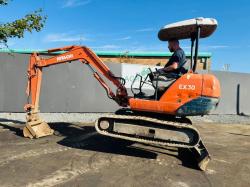HITACHI EX30 EXCAVATOR*RUBBER TRACKS*C/W BUCKET*VIDEO*