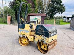 BOMAG BW80 AD-2 DOUBLE DRUM ROLLER C/W ROLE BAR & KUBOTA ENGINE *VIDEO*