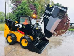 JCB 260 4WD SKIDSTEER *YEAR 2017, ONLY 182 HOURS * C/W WHEEL SAW & BUCKET *VIDEO*