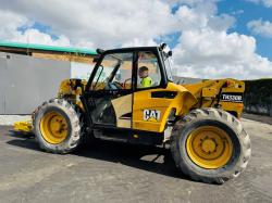 CAT TH330B TURBO TELEHANDLER*C/W EURO ADAPTION PLATE*VIDEO*