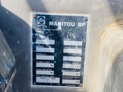 MANITOU MLA627 TURBO 4WD TELEHANDLER C/W PIN & CONE HEAD STOCK & PALLET TINES 