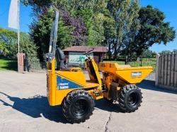 THWAITES 1 TON HIGH TIP DUMPER *YEAR 2019, ONLY 1112 HOURS* C/W ROLE BAR *VIDEO*