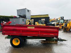 MARSHALL S4 TIPPING TRAILER*C/W DROP DOWN SIDES*VIDEO*