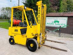 KOMATSU FG15H-1 FORKLIFT C/W STAGE MAST & PALLET TINES *VIDEO*