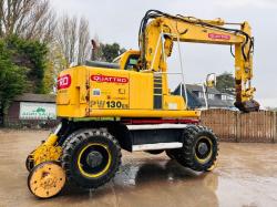 KOMATSU PW130ES-6K 4WD WHEELED EXCAVATOR C/W QUICK HITCH & RAILWAY GEAR *VIDEO*