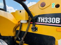 CAT TH330B TURBO TELEHANDLER*C/W EURO ADAPTION PLATE*VIDEO*