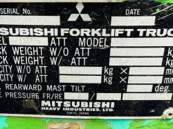 MITSUBISHI FD25 CONTAINER SPEC FOKRLIFT*C/W PALLET TINES*VIDEO*