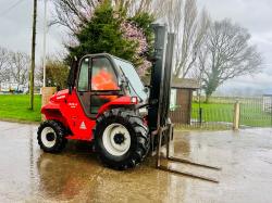 MANITOU M26-4 ROUGH TERRIAN 4WD FORKLIFT *YEAR 2017, 3027 HOURS* C/W PALLET TINES *VIDEO*