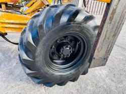 THWAITES ALL DRIVE 4WD DUMPER C/W HYDRAULIC POST DRIVER & PERKINS ENGINE *VIDEO*