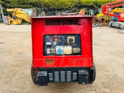 15KVA TOWABLE GENERATOR*C/W 3 CYLINDER KUBOTA ENGINE*VIDEO*