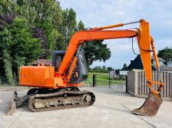 HITACHI EX60-3 TRACKED EXCAVATOR C/W BUCKET & BLADE *VIDEO*