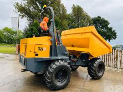 TEREX TA9 4WD DUMPER *YEAR 2014 , 3074 HOURS* C/W ROLE BAR *VIDEO*