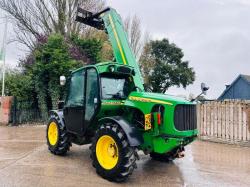 JOHN DEER 3215 4WD TURBO TELEHANDLER C/W PIN & CONE HEAD STOCK *VIDEO*