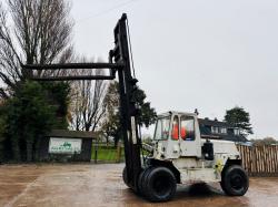 LJUNGBY TRUCK DIESEL FORKLIFT C/W SIDE SHIFT & TINE EXTENSIONS *VIDEO*
