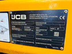 JCB 140XLC TRACKED EXCAVATOR*7007 HOURS*C/W BUCKET*YEAR 2021*VIDEO*