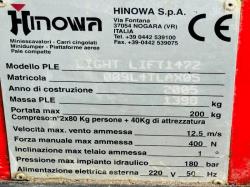 HINOWA LIGHT LIFT 1472 TRACKED MANLIFT*12.5M REACH*VIDEO*
