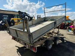 IFOR WILLIAMS TWIN AXLE 12FT 6 TIPPING TRAILER*C/W DETACHABLE SIDES*VIDEO*
