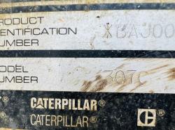 CATERPILLAR 307C TRACKED EXCAVATOR C/W 2 X BUCKETS 