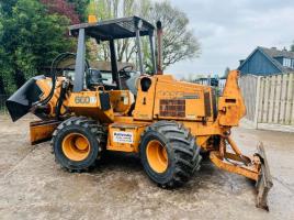 CASE 660 4WD TRENCHER C/W FRONT BLADE & 4 WHEEL STEER  *VIDEO*