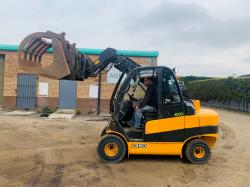 JCB 35D TELETRUK*YEAR 2018*C/W HYDRAULIC MUCK GRAB BUCKET*VIDEO*