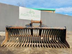RAKE BUCKET TO SUIT 22 TONNE EXCAVATOR*80MM PIN*VIDEO*
