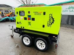 *BRAND NEW*COMPAL POWER VG-R30 41KVA GENERATOR TWIN AXLE TRAILER*VIDEO*