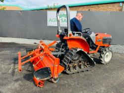 KUBOTA GB180 HALF TRACK COMPACT TRACTOR*C/W ROTOVATOR*VIDEO*