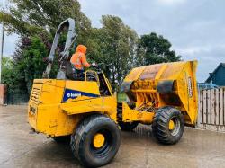 THWAITES 9 TON 4WD DUMPER C/W ROLE BAR & PERKINS ENGINE *VIDEO*
