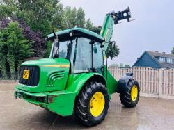JOHN DEER 3800 4WD TELEHANDLER C/W PIN & CONE HEAD STOCK & TINES *VIDEO*
