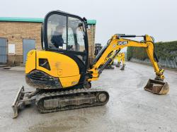 JCB 8026 EXCAVATOR *ZERO SWING*YEAR 2018*3378 HOURS* C/W 2 BUCKETS*VIDEO*