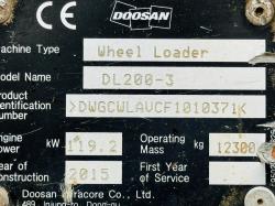 DOOSAN DL200-3 LOADING SHOVEL* C/W BUCKET*YEAR 2015*VIDEO*