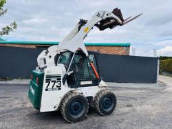 BOBCAT 773 HIGH LIFT TURBO SKIDSTEER*C/W PALLET TINES*VIDEO*