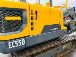 VOLVO EC55D RUBBER BLOCK TRACKS EXCAVATOR *YEAR 2017*C/W BUCKET*VIDEO*