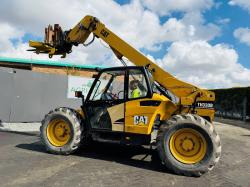 CAT TH330B TURBO TELEHANDLER*C/W EURO ADAPTION PLATE*VIDEO*