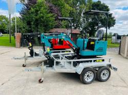 UNUSED JPC PC10 EXCAVATOR * YEAR 2023, CHOICE OF 2* C/W TWIN AXLE TRAILER*VIDEO*