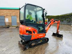 KUBOTA KX016-4 EXCAVATOR*C/W BUCKET*YEAR 2013*2212 HOURS*VIDEO*
