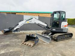 BOBCAT E45 EXCAVATOR *YEAR 2017*ONLY 257 HOURS*C/W HYDRAULIC THUMB*VIDEO*