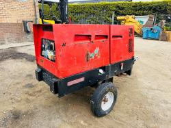 15KVA TOWABLE GENERATOR*C/W 3 CYLINDER KUBOTA ENGINE*VIDEO*