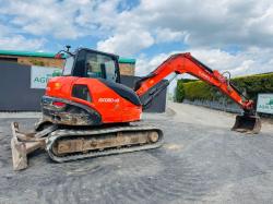 KUBOTA KX080-4A EXCAVATOR *C/W BUCKET* YEAR 2018*VIDEO*