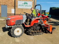 KUBOTA KB18 HALF TRACK COMPACT TRACTOR*C/W ROTOVATOR*VIDEO*