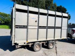 IFOR WILLIAMS TWIN AXLE CATTLE BOX C/W PARTIONING *VIDEO*