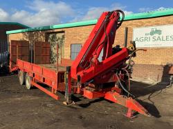 HERBST 19 TONNE LOW LOADER TRAILER*C/W ATLAS AK100.1 CRANE*VIDEO*