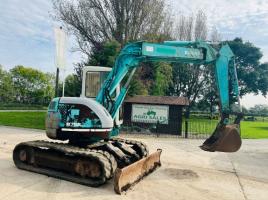 KOBELCO SK75UR TRACKED EXCAVATOR C/W FRONT BLADE AND RUBBER TRACKS *VIDEO*