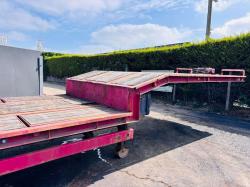 DENNISON DFM 25A FLATBED TRAILER*C/W TUCK AWAY NECK RAMPS*VIDEO*