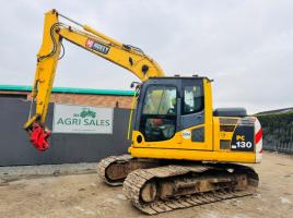 KOMATSU PC130 TRACKED EXCAVATOR*C/W QUICK HITCH*YEAR 2009*VIDEO*