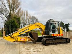 KOMATSU PC228USLC-3 EXCAVATOR * ZERO SWING * C/W DEMOLITION GARUDS *VIDEO*