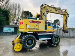 KOMATSU PW130ES-6K 4WD WHEELED EXCAVATOR C/W QUICK HITCH & RAILWAY GEAR *VIDEO*